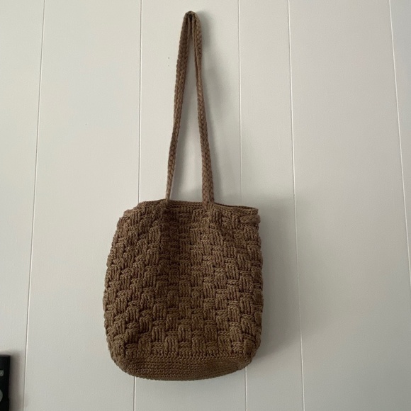 The Sak Handbags - THE Sak hand made in Indonesia knit/crochet brown purse/shoulder bag